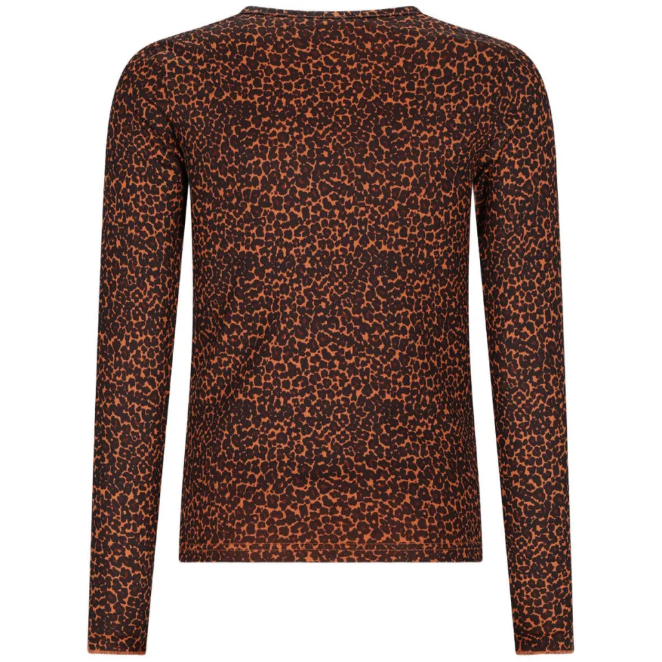 NoBell’ Kaya longsleeve met panterprint bruin, foto 3