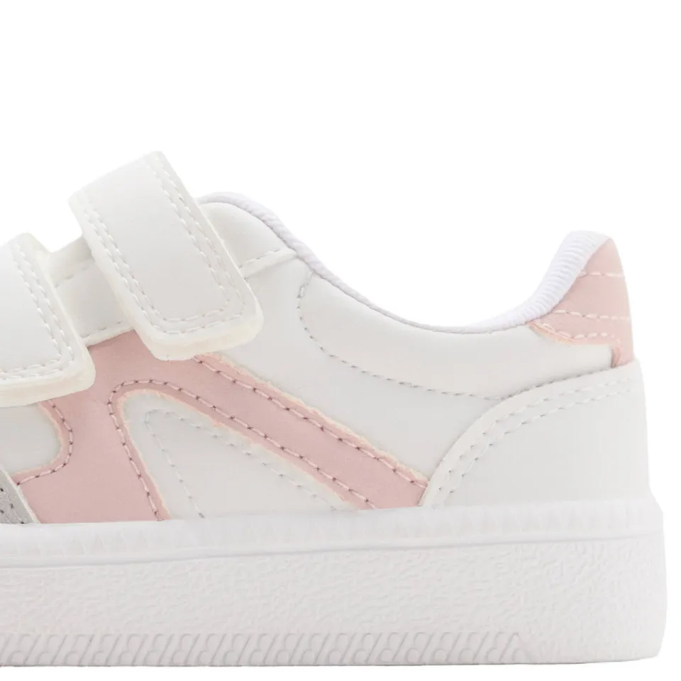 Mango Kids leren sneakers - wit/lichtroze, foto 5