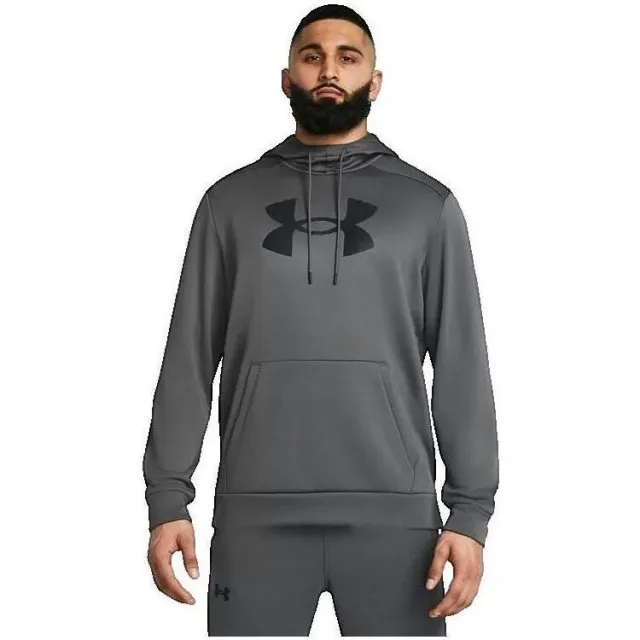 Under Armour Capuchon sweaters Under Armour Sweat-Shirt En Molleton À Grand Logo Grijs