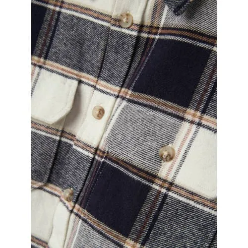 NAME IT MINI geruit overshirt donkerblauw Overhemd Jongens Katoen Klassieke kraag donkerblauw/bruin, foto 3