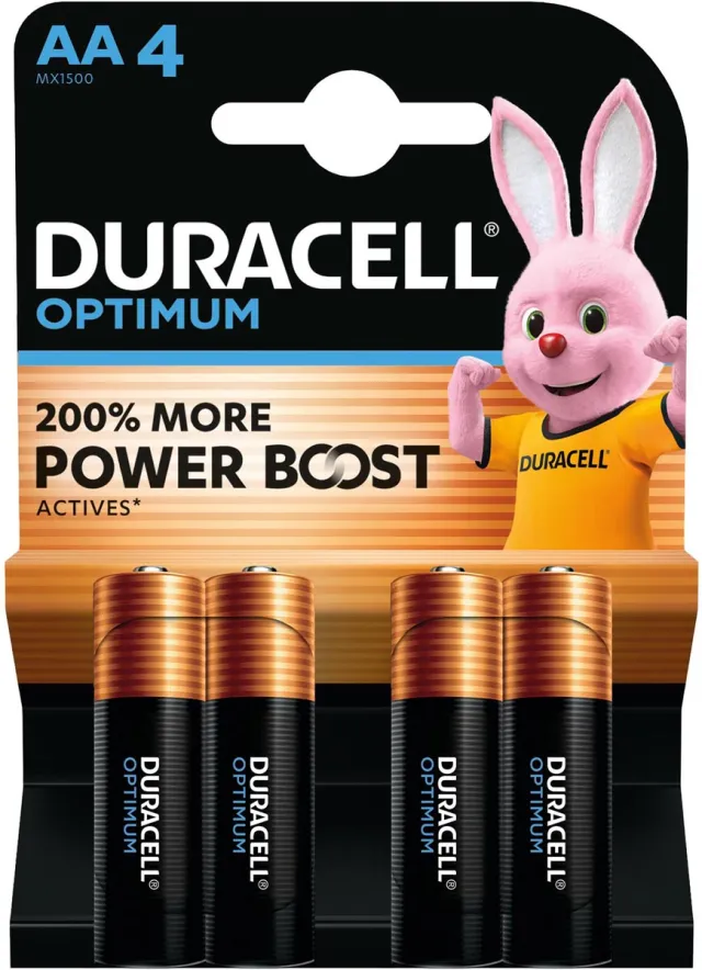 Duracell Optimum AA alkalinebatterij 4 stuks
