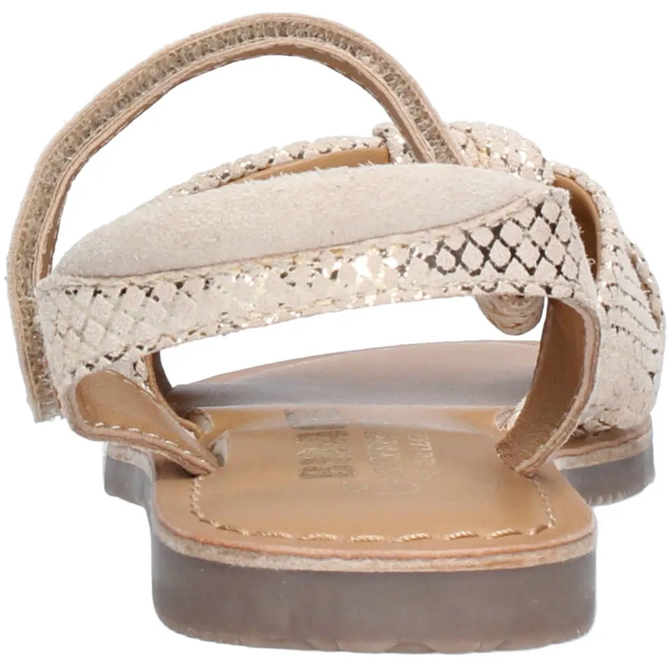 Braqeez leren sandalen goud, foto 2