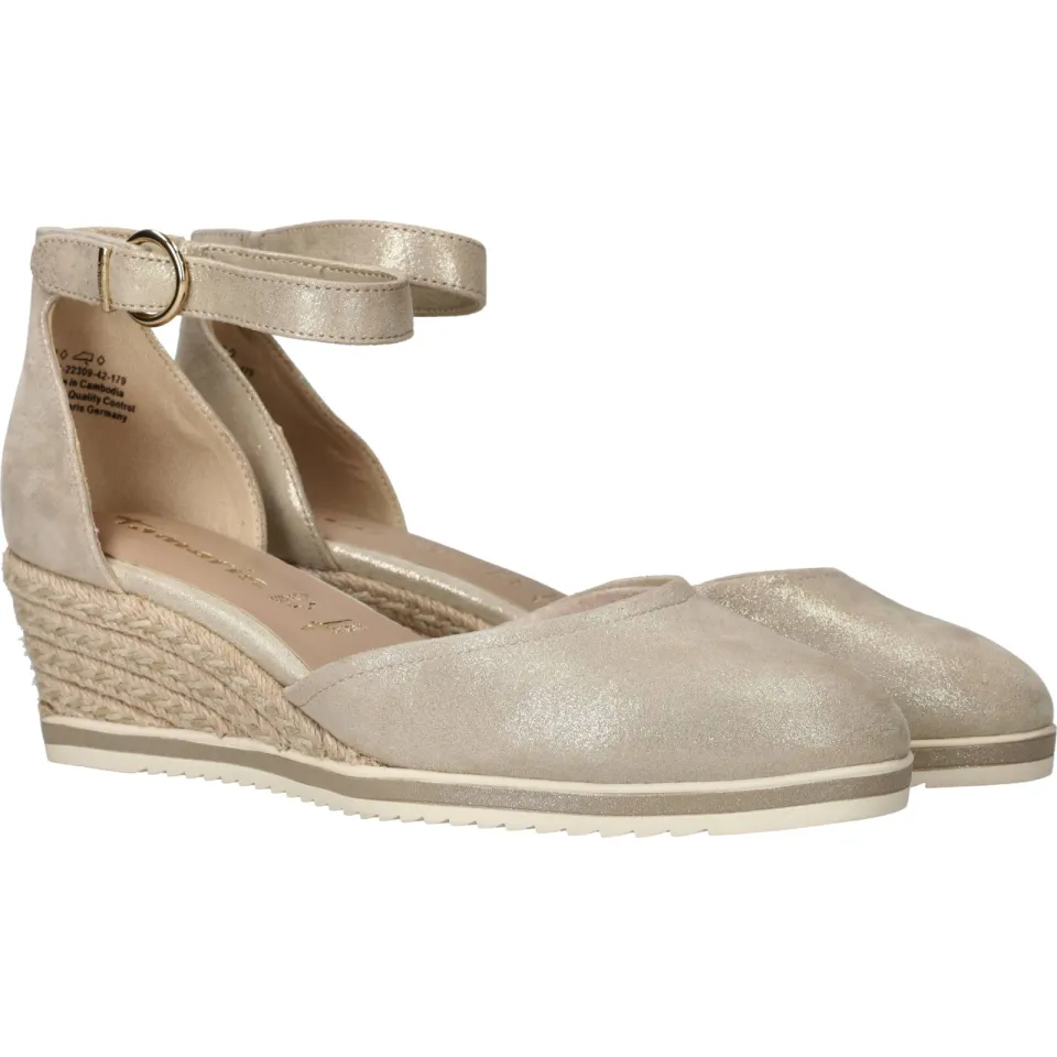 Tamaris espadrille sandaal goudkleur, foto 3