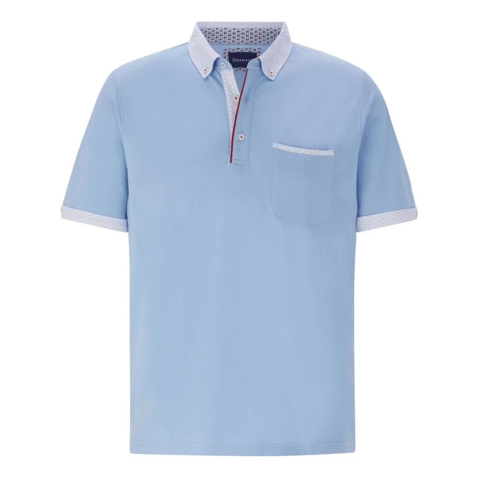 Babista regular fit polo Plus Size - lichtblauw, foto 2