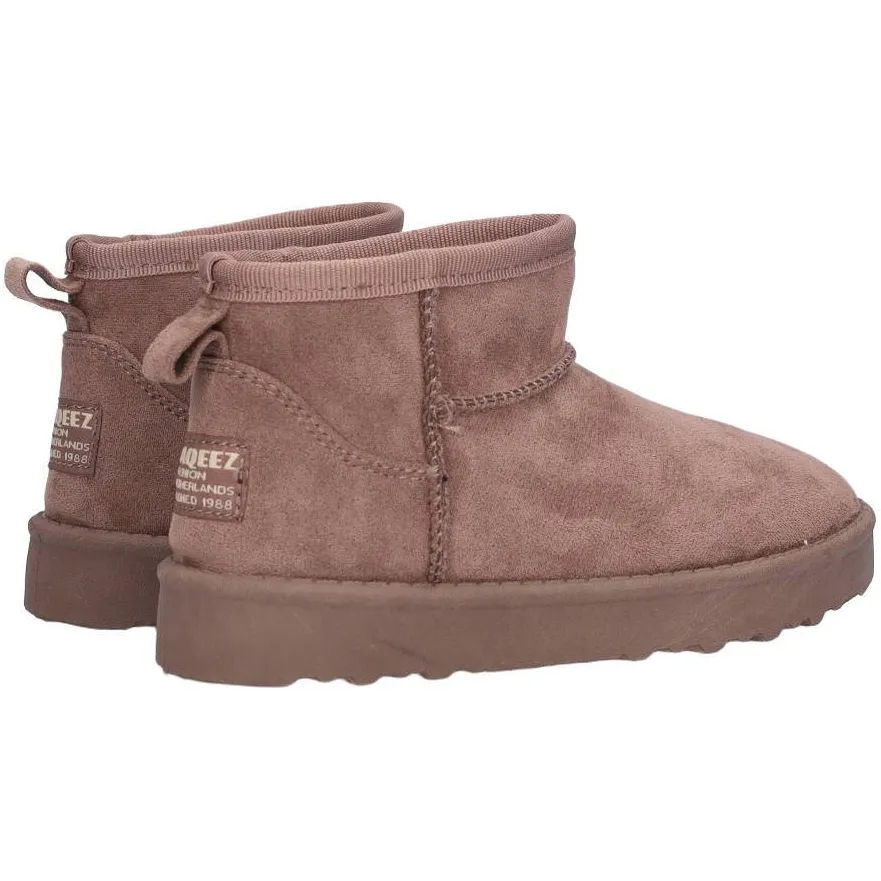 Braqeez warm suèdelook enkelboots - taupe, foto 2