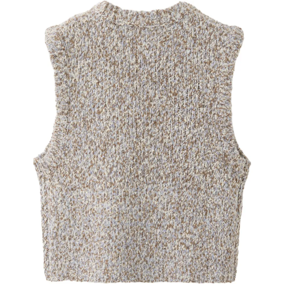 Mango Kids gemêleerde spencer - bruin, foto 3