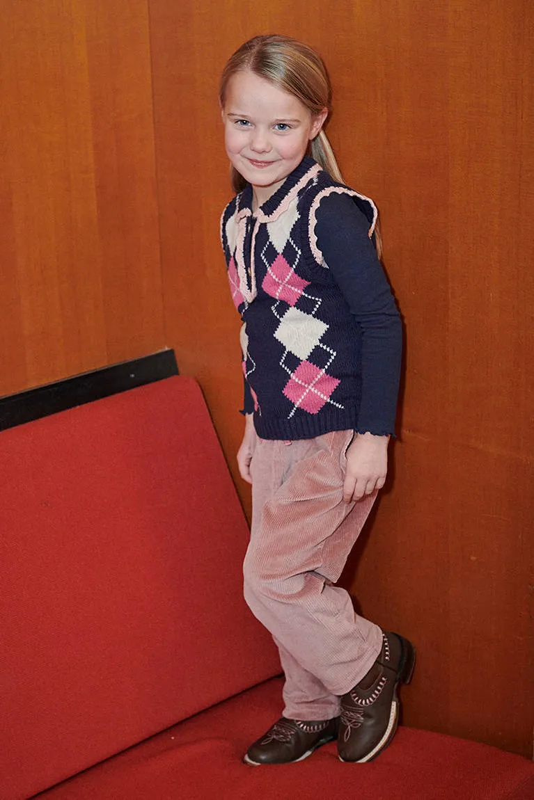 Copenhagen Colors regular fit corduroy casual broek roze, foto 4