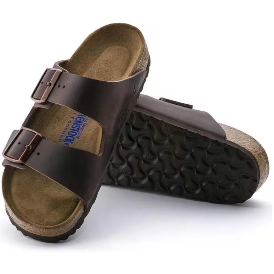 Birkenstock Arizona nubuck sandalen bruin, foto 4
