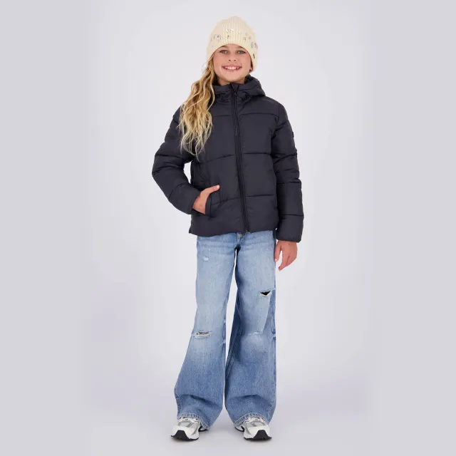 Vingino gewatteerde winterjas zwart meisjes