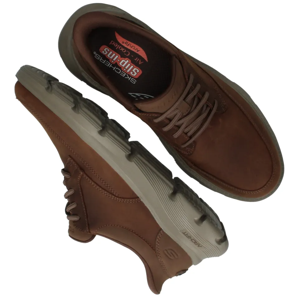 Skechers Arch Fit Garza veterschoenen cognac, foto 8