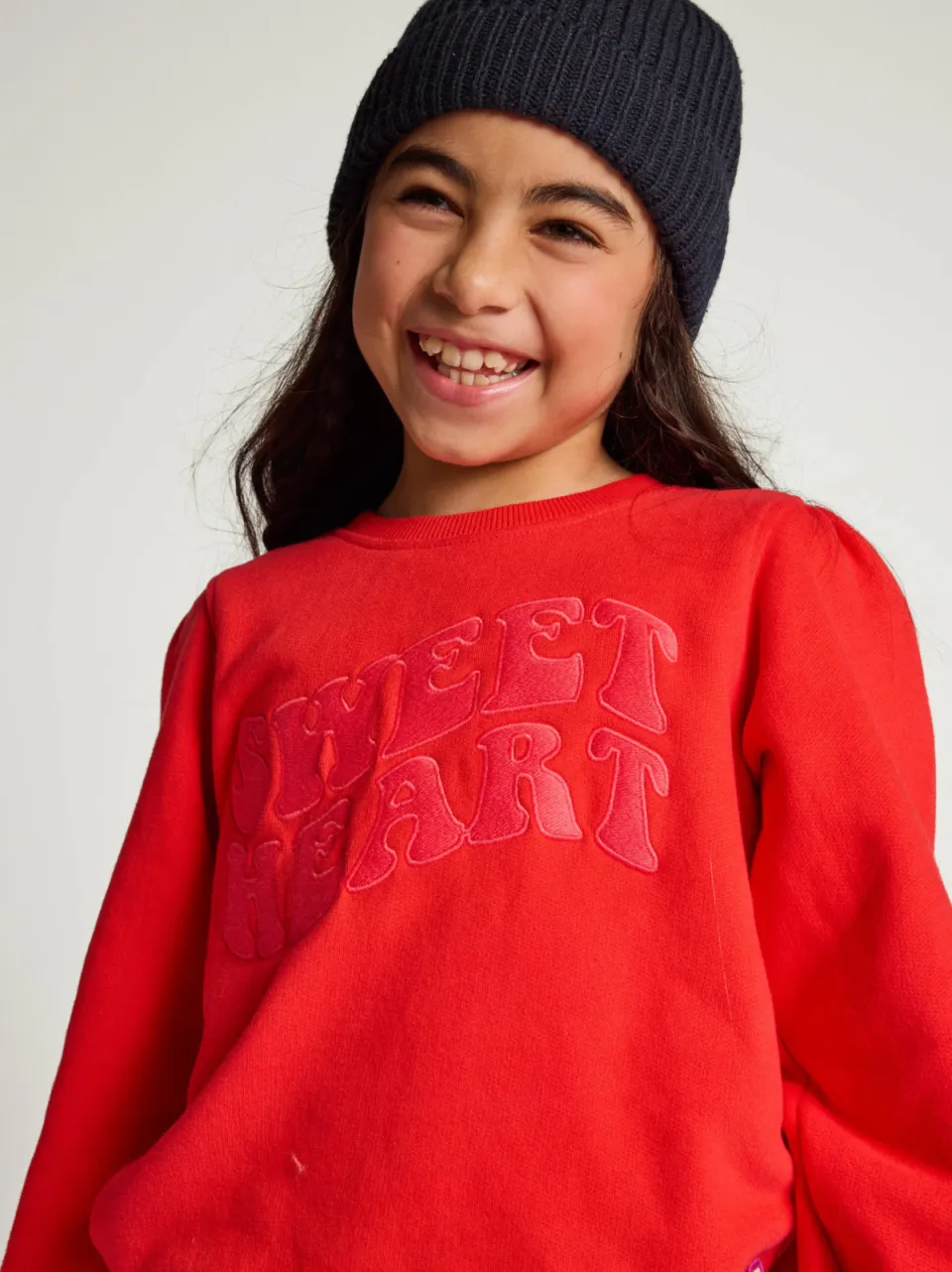 LOOXS little rechtvallende sweater met tekst - rood, foto 7
