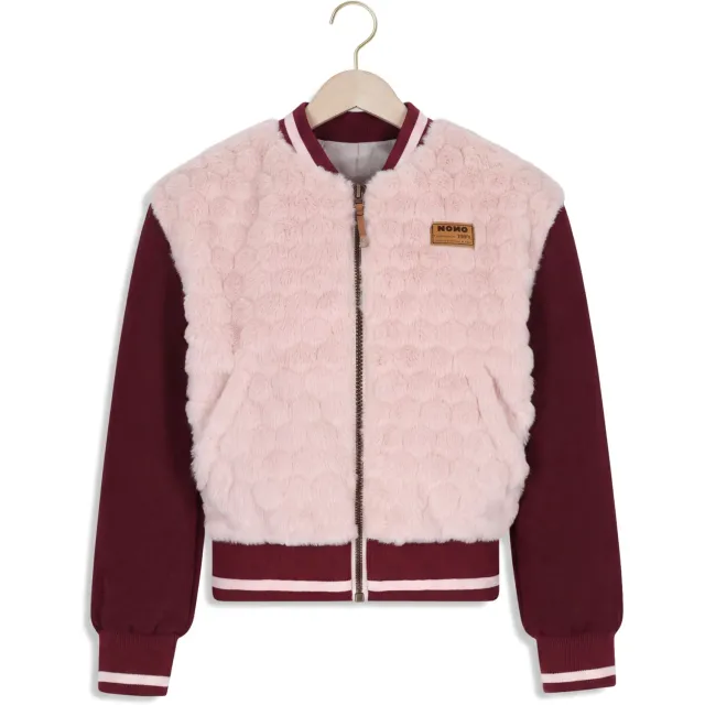 Nono Meisjes Jassen Darling Furry Indoorjacket - Roze Lichtroze/donkerrood