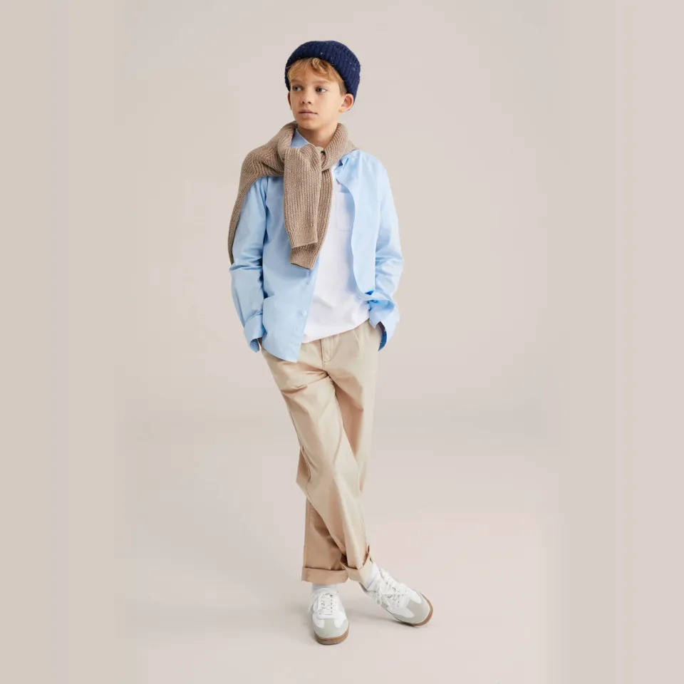 WE Fashion overhemd + vlinderstrikje lichtblauw, foto 4