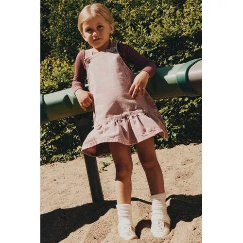 NAME IT MINI spijkerjurk met plooien roze, foto 4