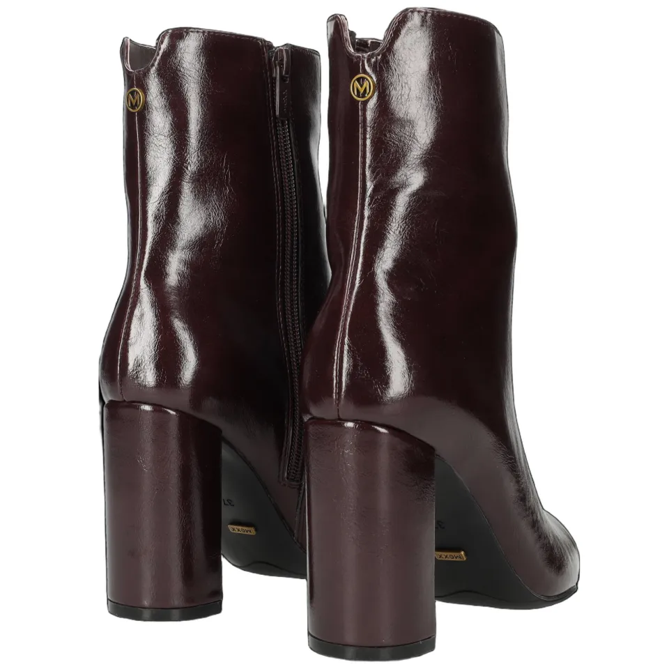 Mexx Vida Indy imitatieleren enkellaarzen met blokhak - bordeaux, foto 4