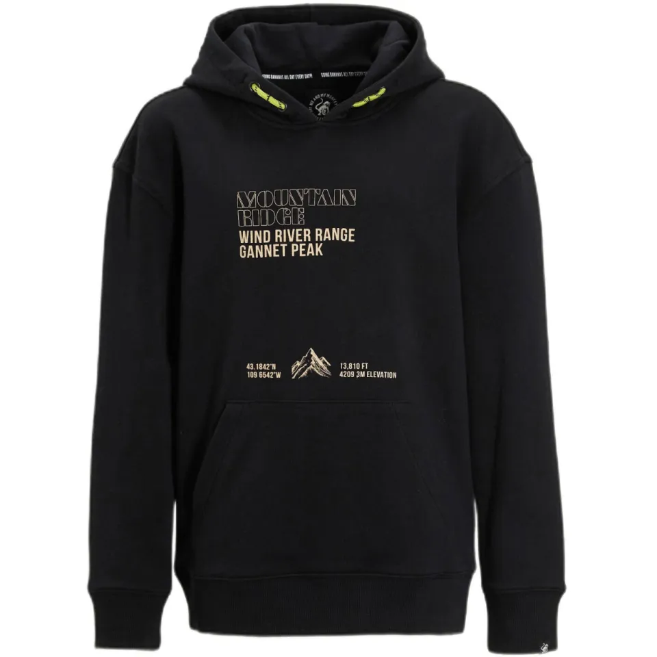 Me & My Monkey hoodie met printopdruk zwart, foto 2