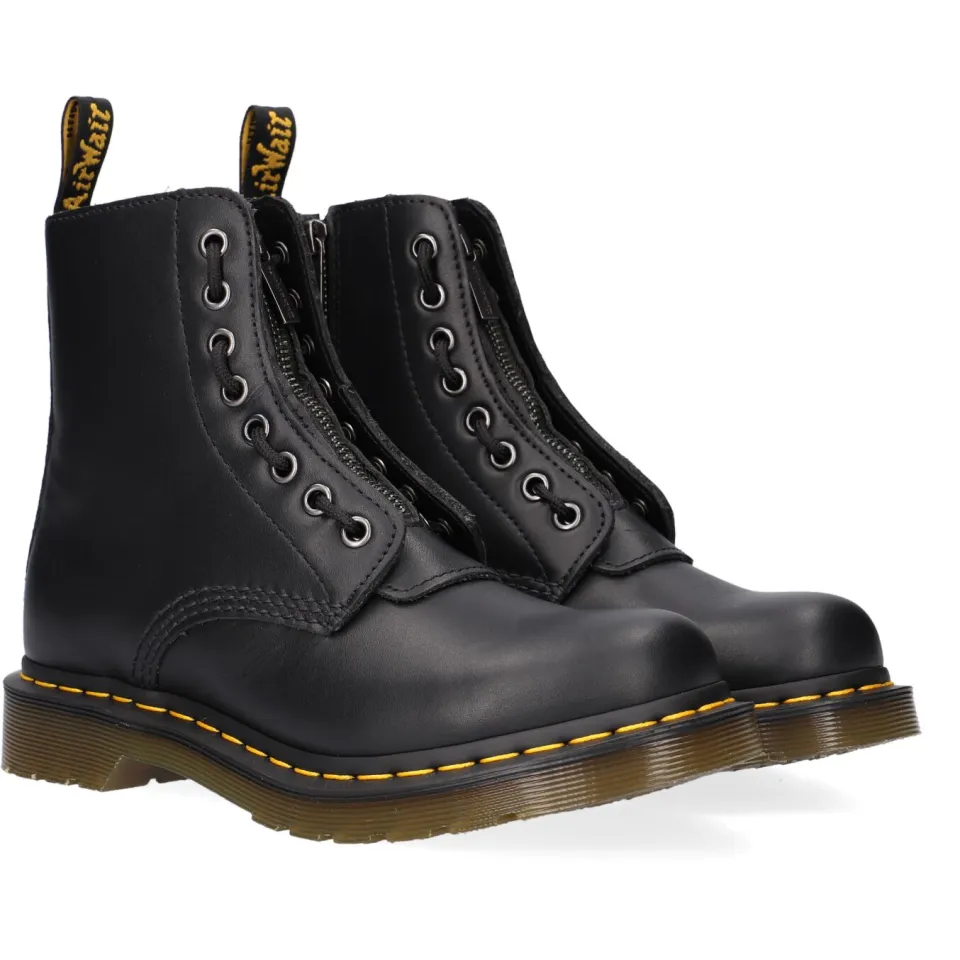 Dr. Martens 1460 Pascal Front Zip enkellaarsjes zwart, foto 3