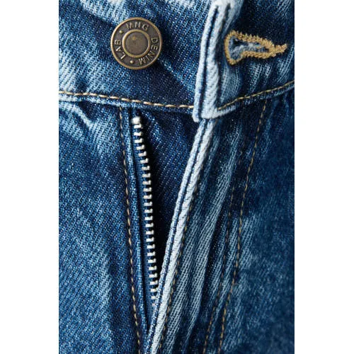 Mango Kids wide leg jeans - mediumblauw, foto 3