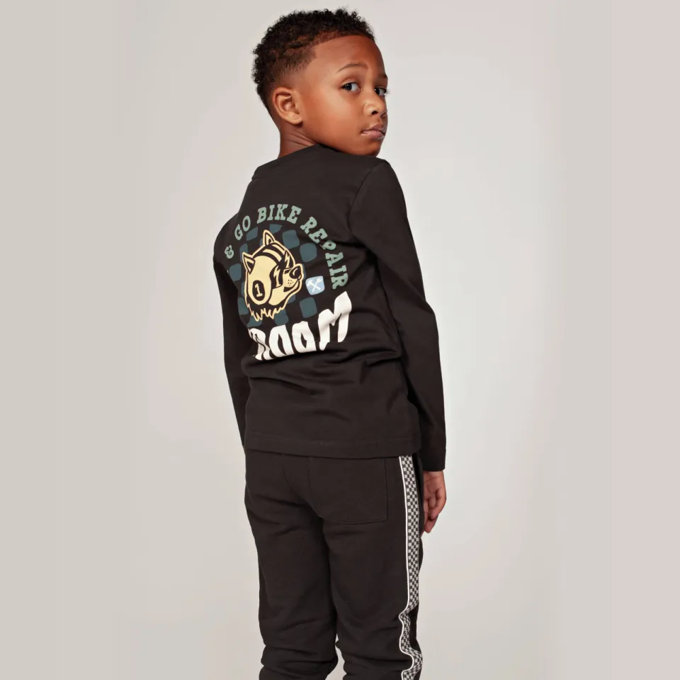 Sturdy rechtvallende longsleeve met backprint antraciet, foto 5