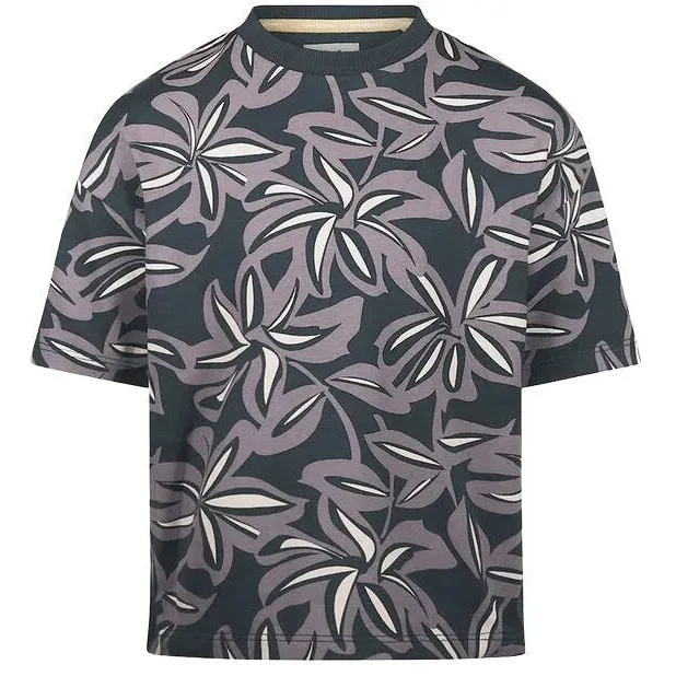 Koko Noko t-shirt donkerblauw met bloemenprint