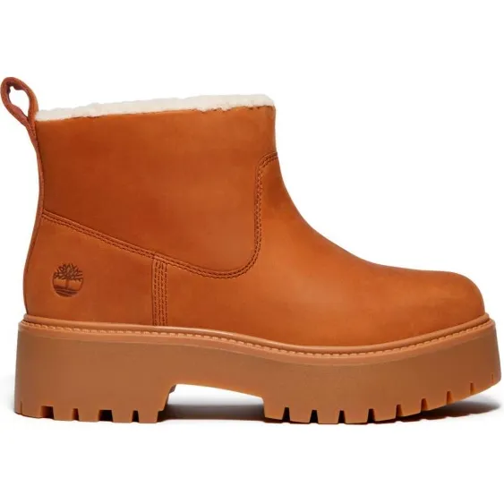 Timberland Women's Stone Street Mid Warm Lined Boot - Winterschoenen, rood/bruin