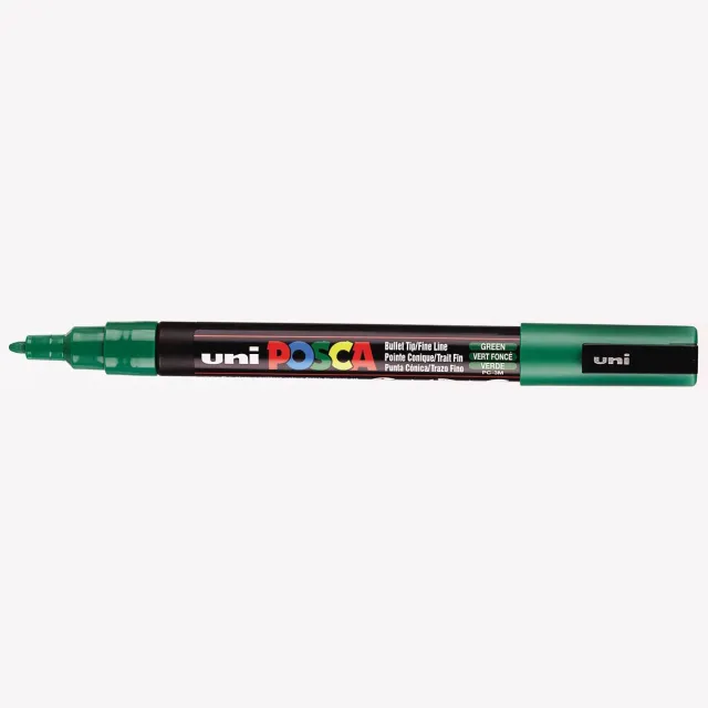 Posca marker met conische punt schrijfdikte fijn donkergroen