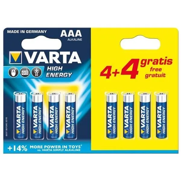 Varta High Energy AAA alkalinebatterijen