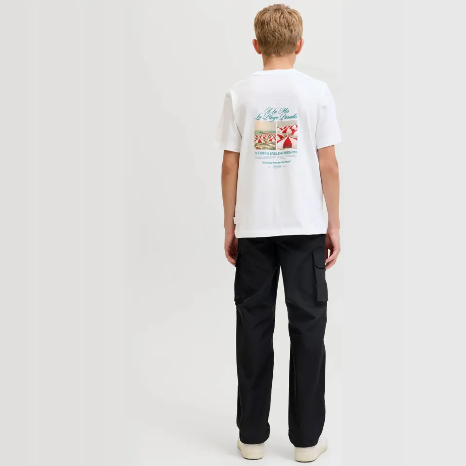 Jack & Jones junior T-shirt met backprint wit, foto 5