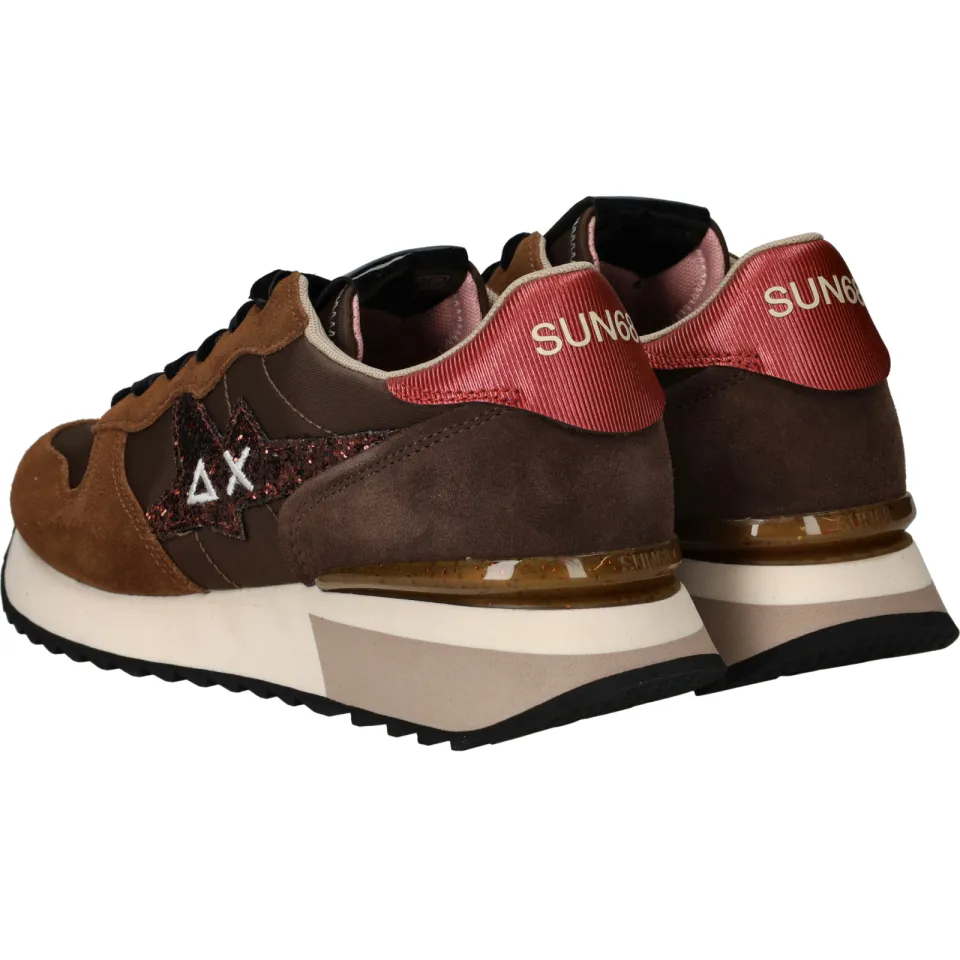 Sun68 Stargirl Glitter Logo sneakers bruin, foto 5