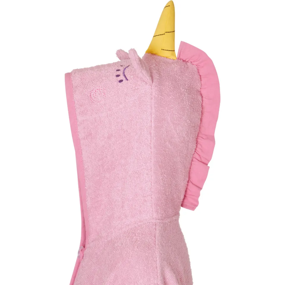 Playshoes badstof badjas roze unicorn, foto 4
