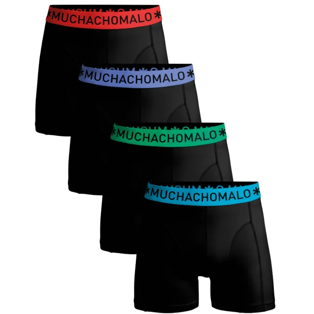 Muchachomalo Heren 4-pack Boxershorts Zwart