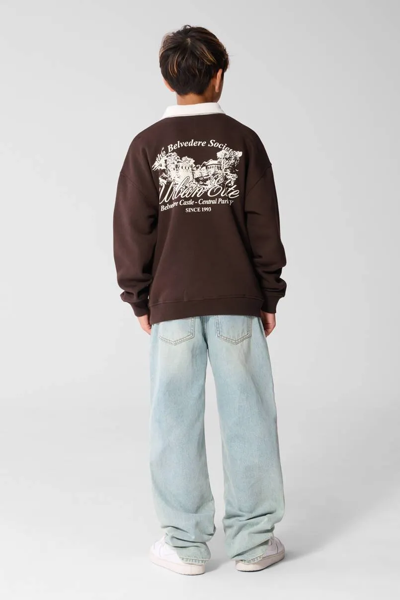 Shoeby sweater met logo - donkerbruin, foto 4