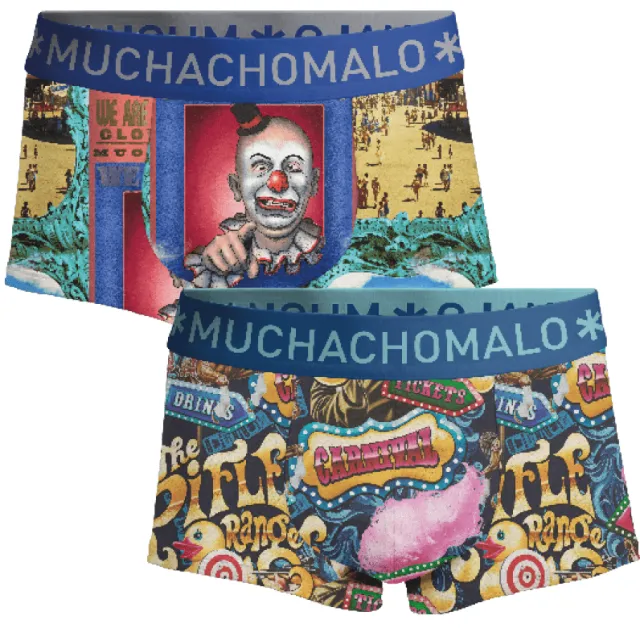 Muchachomalo Heren 2-pack Trunks Funfair Veelkleurig