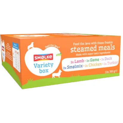 Smolke Variety box gestoomd nat hondenvoer