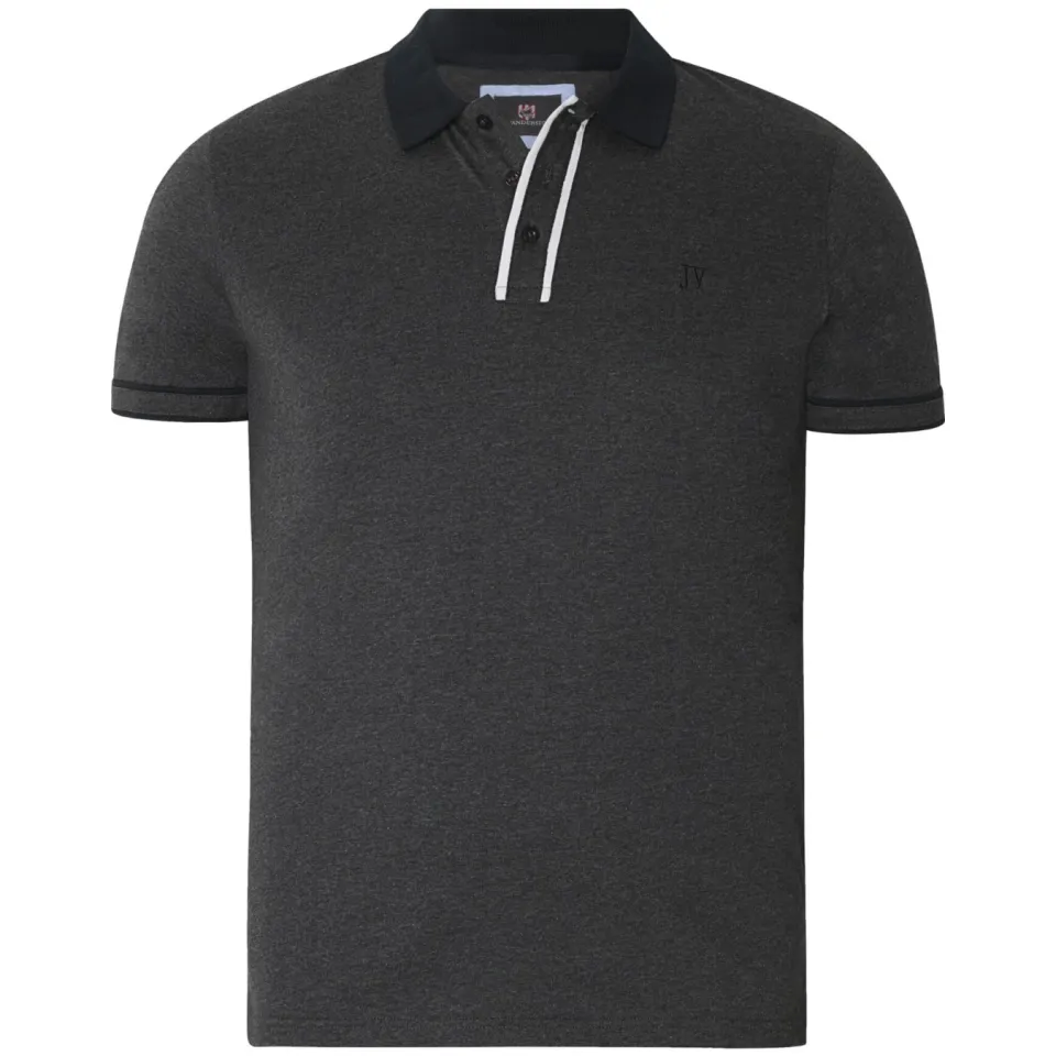 Jan Vanderstorm oversized polo Plus Size ISFRIED zilvergrijs, foto 2