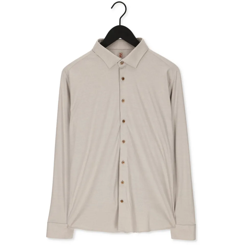 Desoto Slim Fit jersey overhemd beige, foto 2