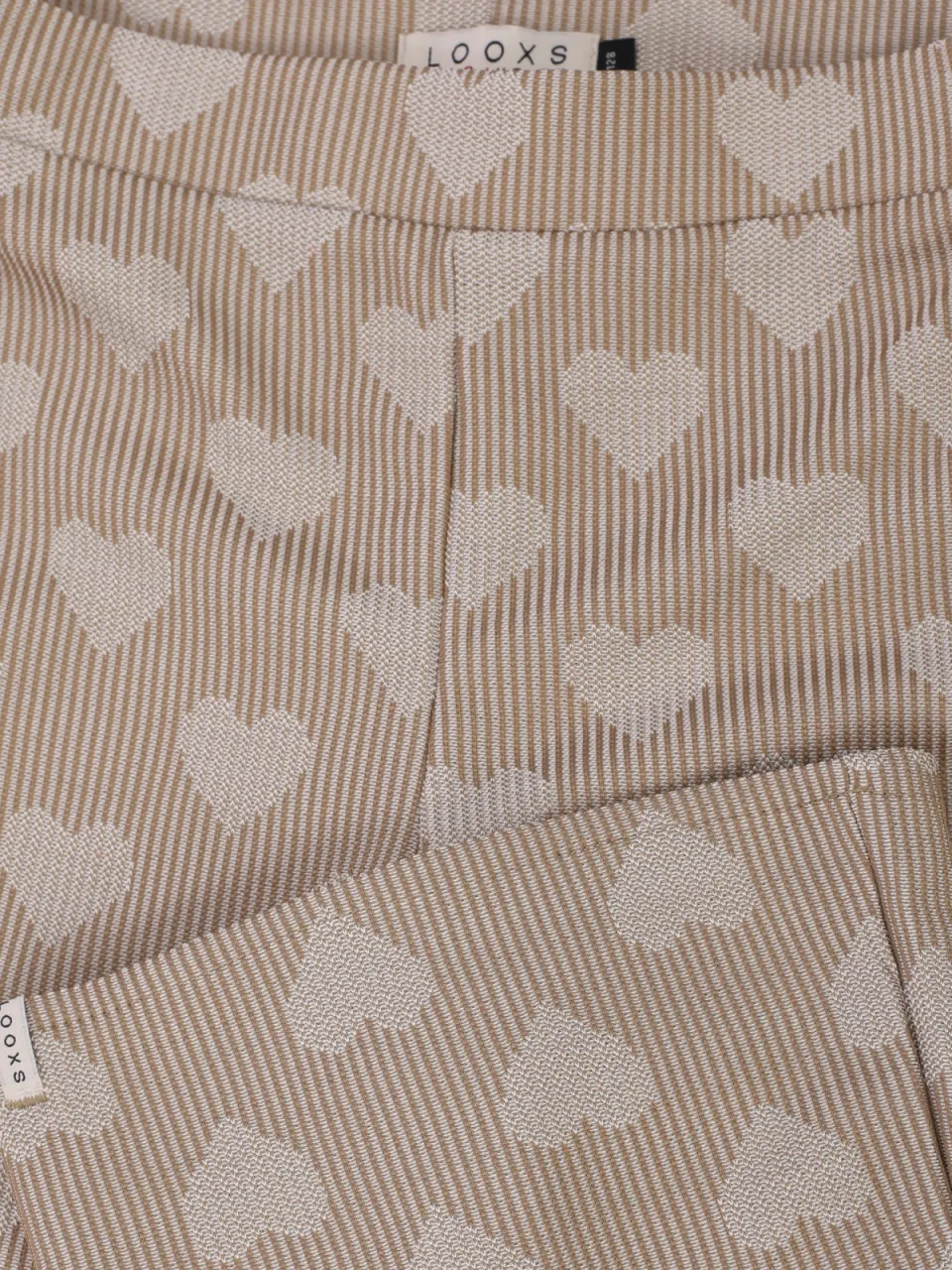 LOOXS little flared broek met hartjes beige, foto 7