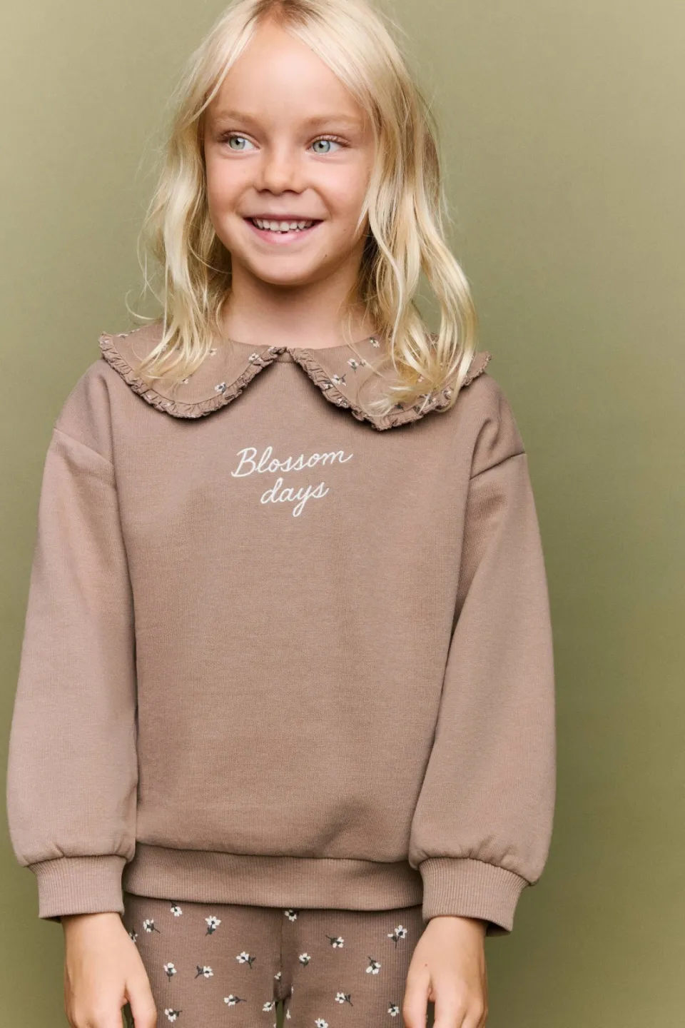 Mango Kids sweater met print - bruin, foto 4