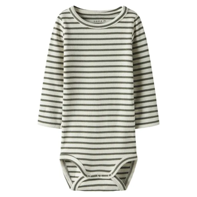 NAME IT BABY romper olijfgroen/ecru, foto 2