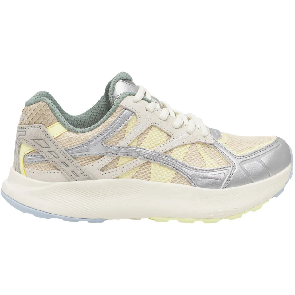 Woden Woden Ronja Sneakers geel Mesh/ Leer Beige/geel/zilver