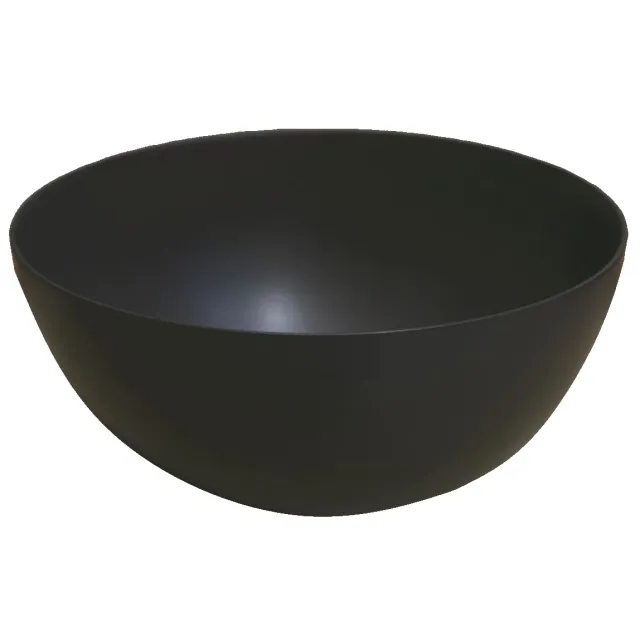 Luca Fontein Opzetwastafel Luca Sanitair Ø24cm Dunne Rand 12cm Hoog Solid Surface Antraciet