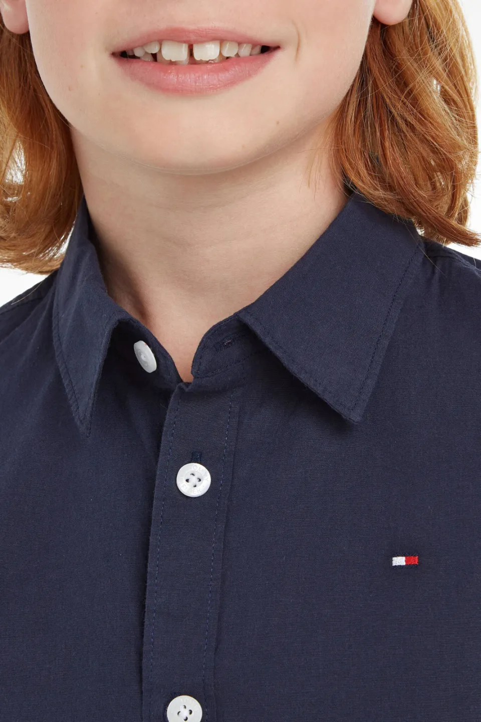 Tommy Hilfiger poplin overhemd donkerblauw, foto 4