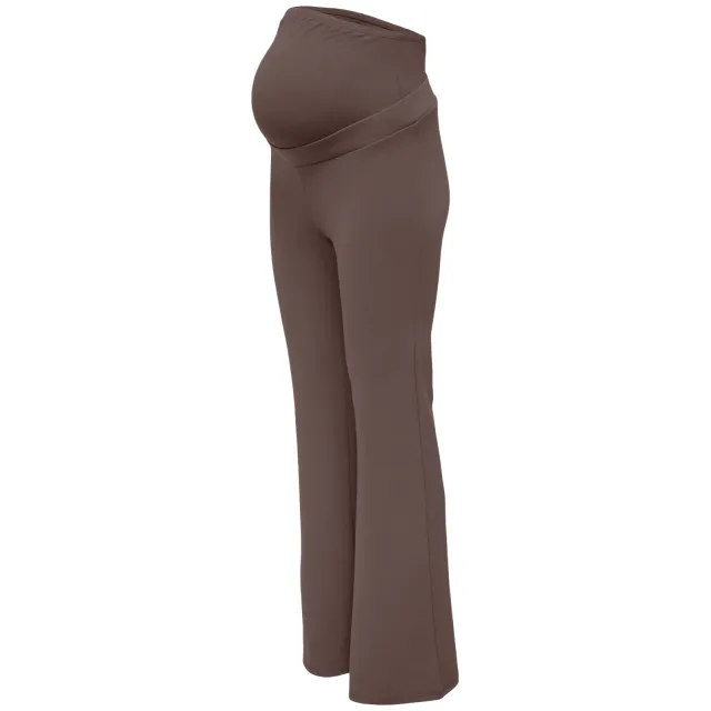 Only Maternity flared low waist zwangerschapsbroek bruin