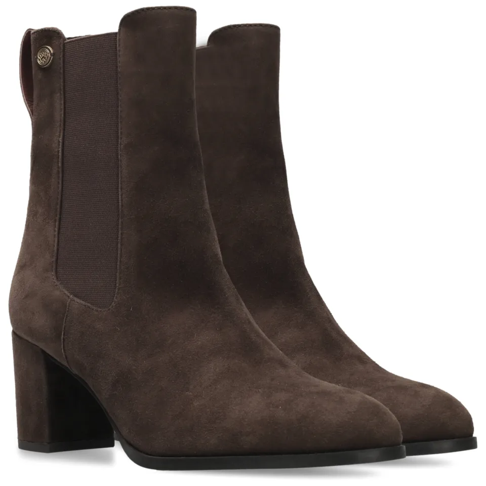 Fred de la Bretoniere Chelsea leren chelsea boots met hak - donkerbruin, foto 8