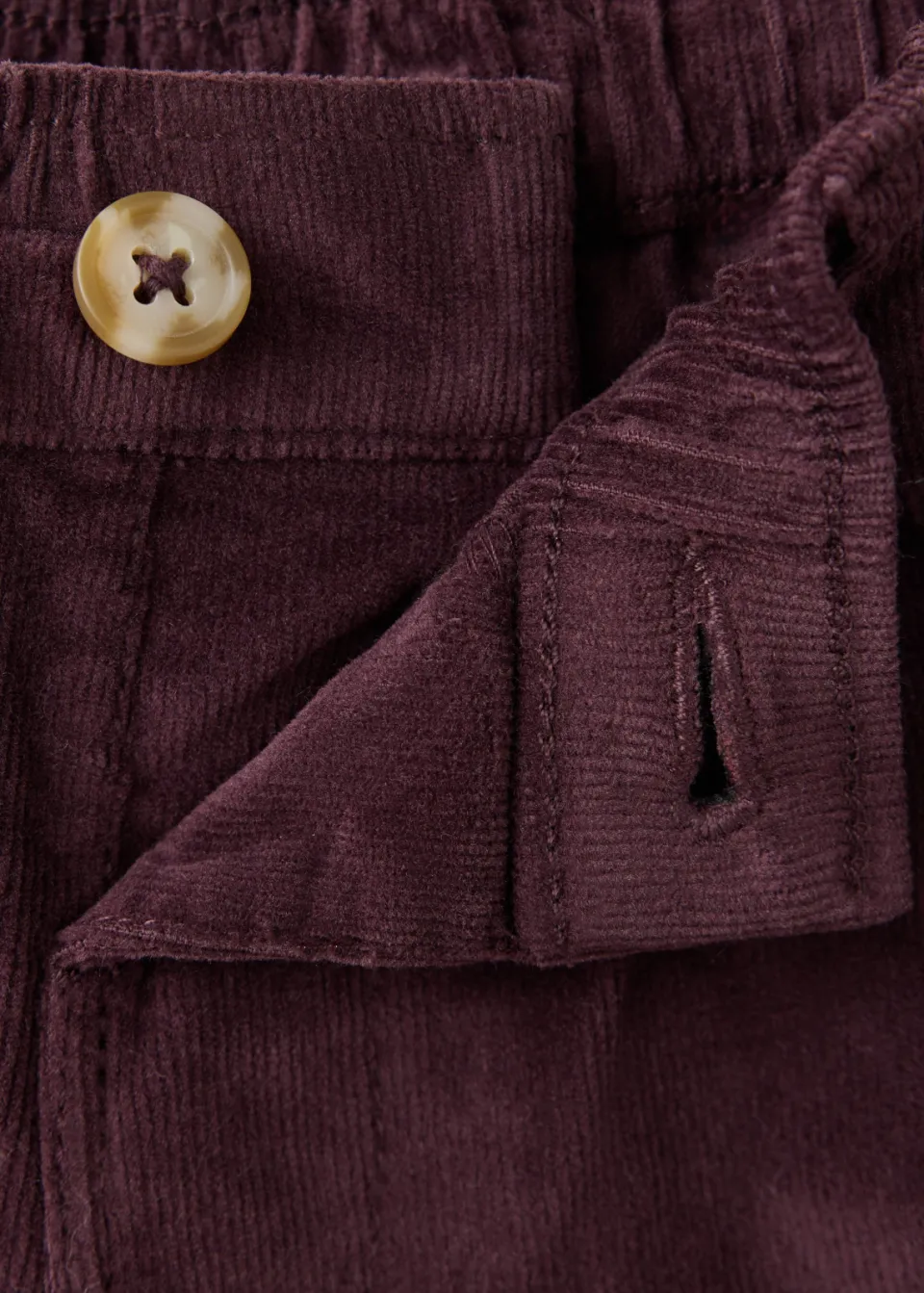 Mango Kids corduroy casual broek donkerrood, foto 5