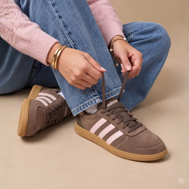 Adidas Breaknet Sleek sneakers bruin, foto 6