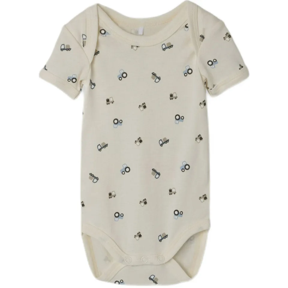 NAME IT BABY romper NBMBODY - blauw/ecru (set van 3)
