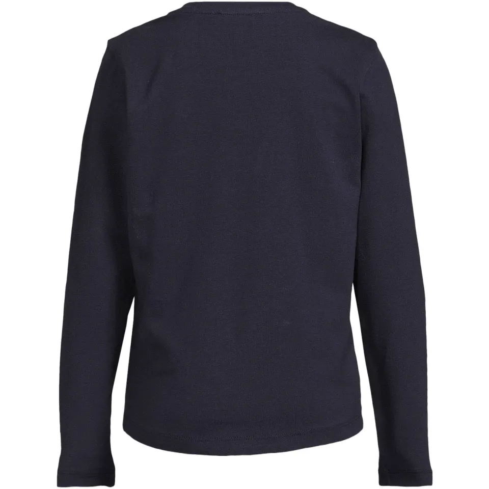 Orange Stars longsleeve met tekst donkerblauw, foto 3
