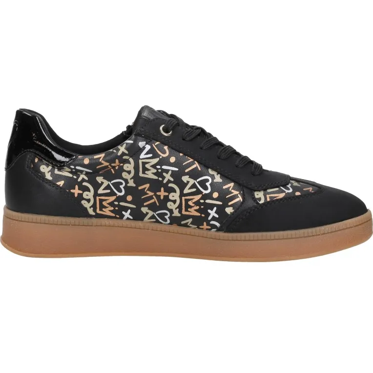 Marco Tozzi lage sneakers zwart