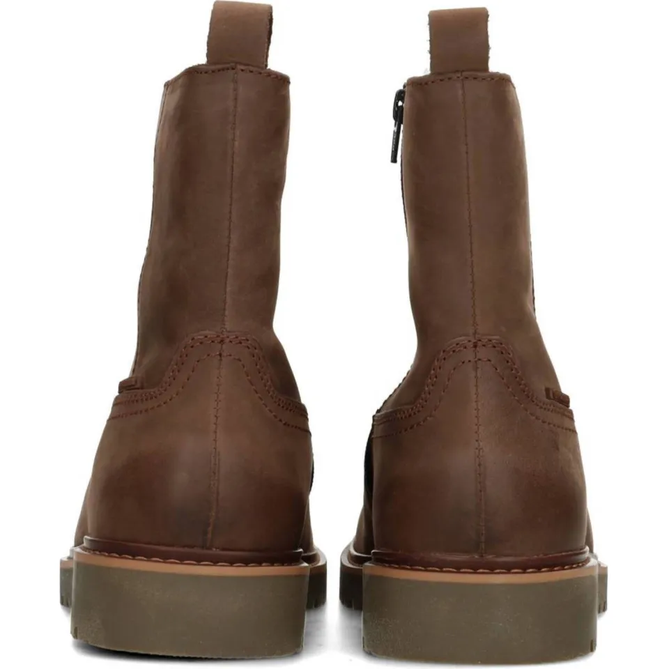 Poelman Toni gevoerde leren enkelboots bruin, foto 4